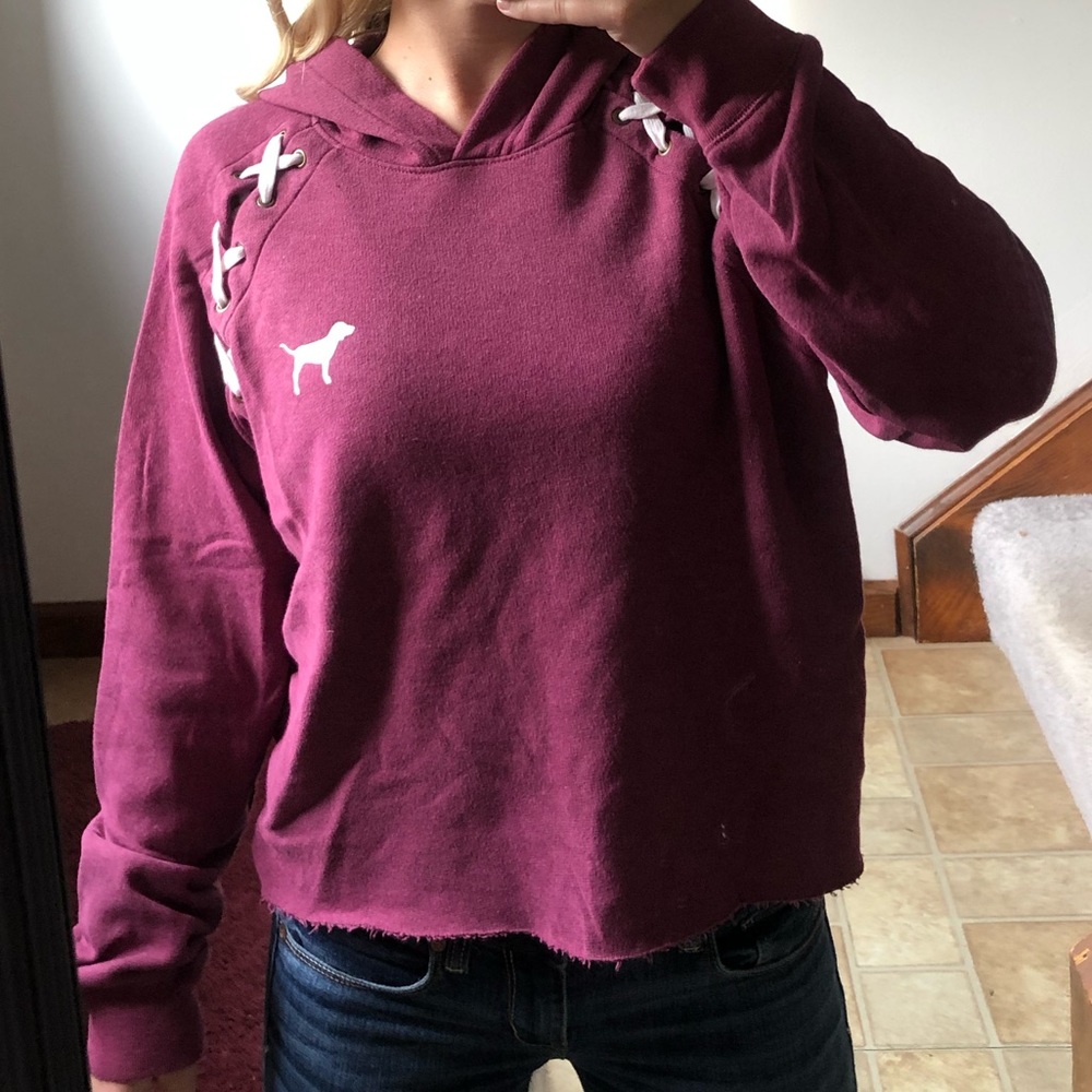 ‼️ PINK cropped hoodie